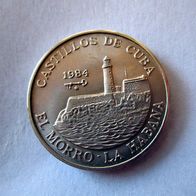 Kuba Münze 1 Peso, Cuba, Gedenkmünze Festung El Morro La Habana, 1984, unc.