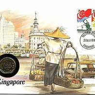 Numisbrief Singapur 1 Dollar 1988 . ##345