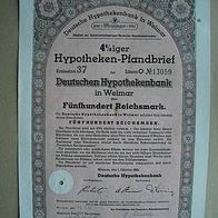 Deutsche Hypothekenbank Weimar 4% E.37 500 RM 1942