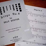 Dirge No.4 v. B. Bartok für Bassklarinette + Klavier
