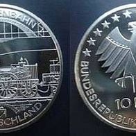 10 Euro Silber BRD 2010 -175 Jahre Eisenbahn