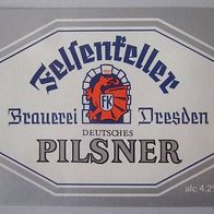 DDR-Bier-Etikette - Felsenkellerbrauerei Dresden