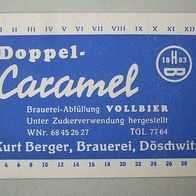 DDR-Bier-Etikette - Brauerei Kurt Berger, Döschwitz,