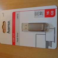 USB Stick Hama Laeta 16GB - Neu