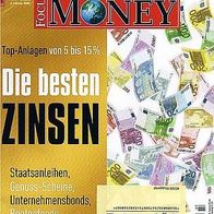 Focus Money 7/2008: Die besten Zinsen
