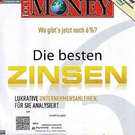 Focus Money 48/2009: Die besten Zinsen