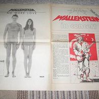 Tour-Zeitung der Rockgruppe Wallenstein v.1977 - top !