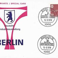 Anlasskarte, Deutsche Industrieausstellung 1978 Stemp