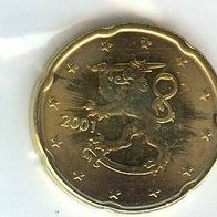 20 Cent Finnland geprägt 2001 Bankfrisch