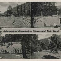 alte AK Sitzendorf Schwarzatal, Schwimmbad 1956