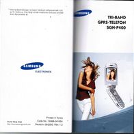 Samsung SGH-P400 Bedienungsanleitung, Handbuch für Tri-Band GRPS Telefon