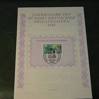 Jahresgabe 1986 Bund deutscher Philatelisten