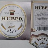 1 Bier-Etikette, Huber-Hell, Getränke Fellmeyer, Hemau,