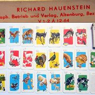 DDR Spiele / Spielzeug * Kennst Du mich? * Quartett von 1964 Schwarzer Peter