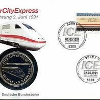 Numisbrief "Dt. Bundesbahn" Inter City-Express, ##302
