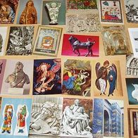 25 Alte Postkarten : Kunst und Geschichte