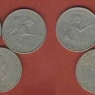 Tunesien 3x verschiedene 1 Dinar Münzen 1976,1983 ,1988