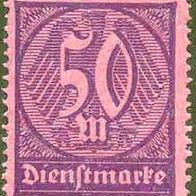 153 Deutsches Reich, Wert 50 M - Dienstmarke