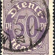 157 Deutsches Reich, Wert 50 Pfennig - Dienstmarke