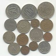 LOT mit 14 Münzen Jugoslawien1965-1988 #68