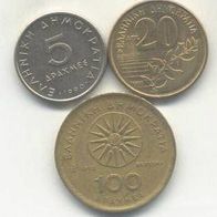 LOT mit 3 Münzen Griechenland 1990-1992 #66