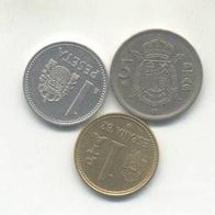 LOT mit 3 Münzen Spanien 1975-1982 #26