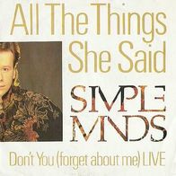 Simple Minds - All The Things Said - Virgin (D) 7"
