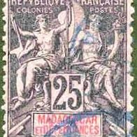 038 Frankreich - Poste Republique Francaise - Wert 25 - Madacascar et Depentances