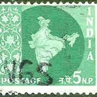 002 Indien - India, Wert 5 N. P.