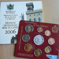 San Marino 2006 Münzsatz mit 5 Euro Silber #