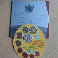 San Marino 2007 Münzsatz mit 5 Euro Silber #