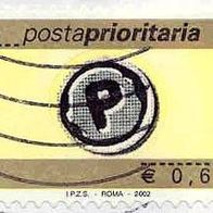 027 Italien - Italia Postaprioritaria - Wert 0,62 Euro