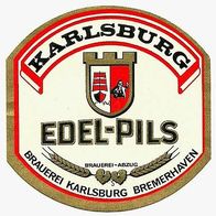ALT ! Bieretikett Brauerei Karlsburg † 1974 Bremerhaven BL Bremen