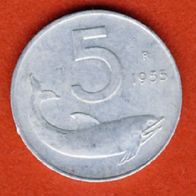 Italien 5 Lire 1955 (1)