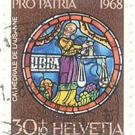 047 Schweiz - Helvetia, Wert 30 + 10 - Pro Patria 1968