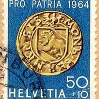 054 Schweiz - Helvetia, Wert 50 + 10 - Pro Patria 1964