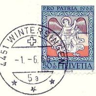 057 Schweiz - Helvetia, Wert 50 + 10 - Pro Patria 1966