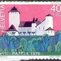 069 Schweiz - Helvetia, Wert 40 + 20 - Pro Patria 1976