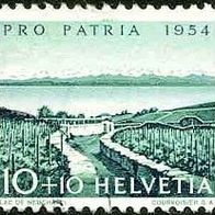 127 Schweiz - Helvetia, Wert 10 + 10 - Pro Patria 1954