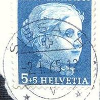 003 Schweiz - Helvetia, Wert 5 + 5 - Pro Juventute 1964