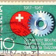 058 Schweiz - Helvetia - Wert 10 - Schweizer Woche - Seminare Suisse 1917-1967