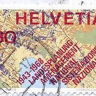 082 Schweiz - Helvetia - Wert 30 - Nationale Landesplanung 1943-1968