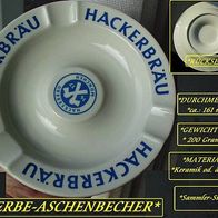 Werbe-Aschenbecher * Hackerbräu München
