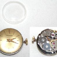 Eterna mechanisches Uhrwerk mit Handaufzug und Uhrenglas