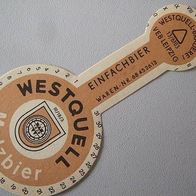 altes DDR-Bier-Etikett - Brauerei Westquell, VEB Leipzi