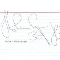 Autogramm Herbert Hohenberger Kölner EC Haie Köln KEC