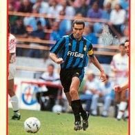 SCORE CARD Giuseppe Bergomi 1991 Inter Milano Mailand