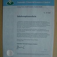 Optionsschein Santander Financial 1er 1988