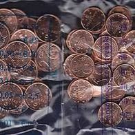 2011 Lose Kursmünzen Slowakei Slovensko 1 Cent & 2 Cent UNC Prägefrisch
