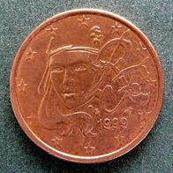 2 Cent - Frankreich - 1999